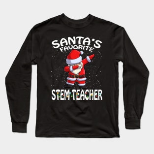 Santas Favorite Stem Teacher Christmas Long Sleeve T-Shirt